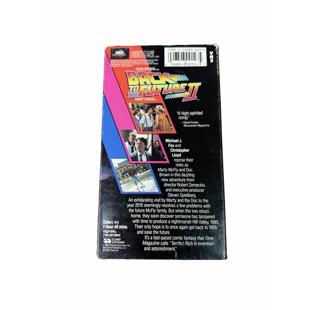 VTG 1989 Steven Spielberg Back to the Future Part II/2 Hi Fi Dolby Surround VHS - Picture 3 of 5